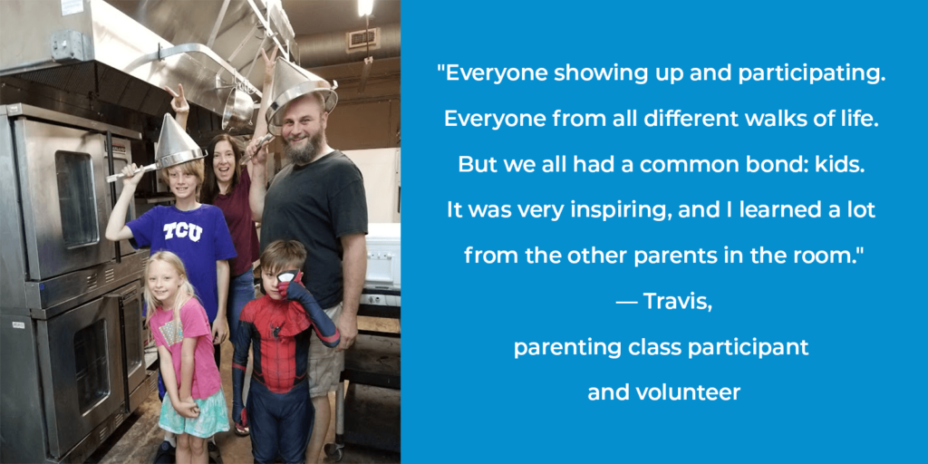 Volunteer Travis with Family